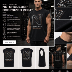 NOXURA No-Shoulder Muscle Vest black