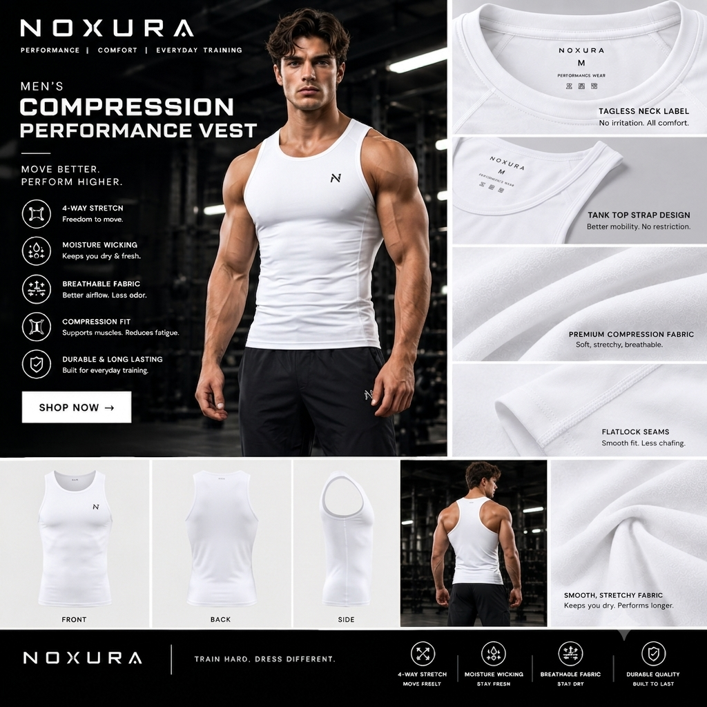 NOXURA Essential Gym Vest white