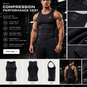 men gym vests black