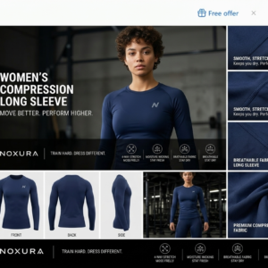 women compression tshirts navy blue